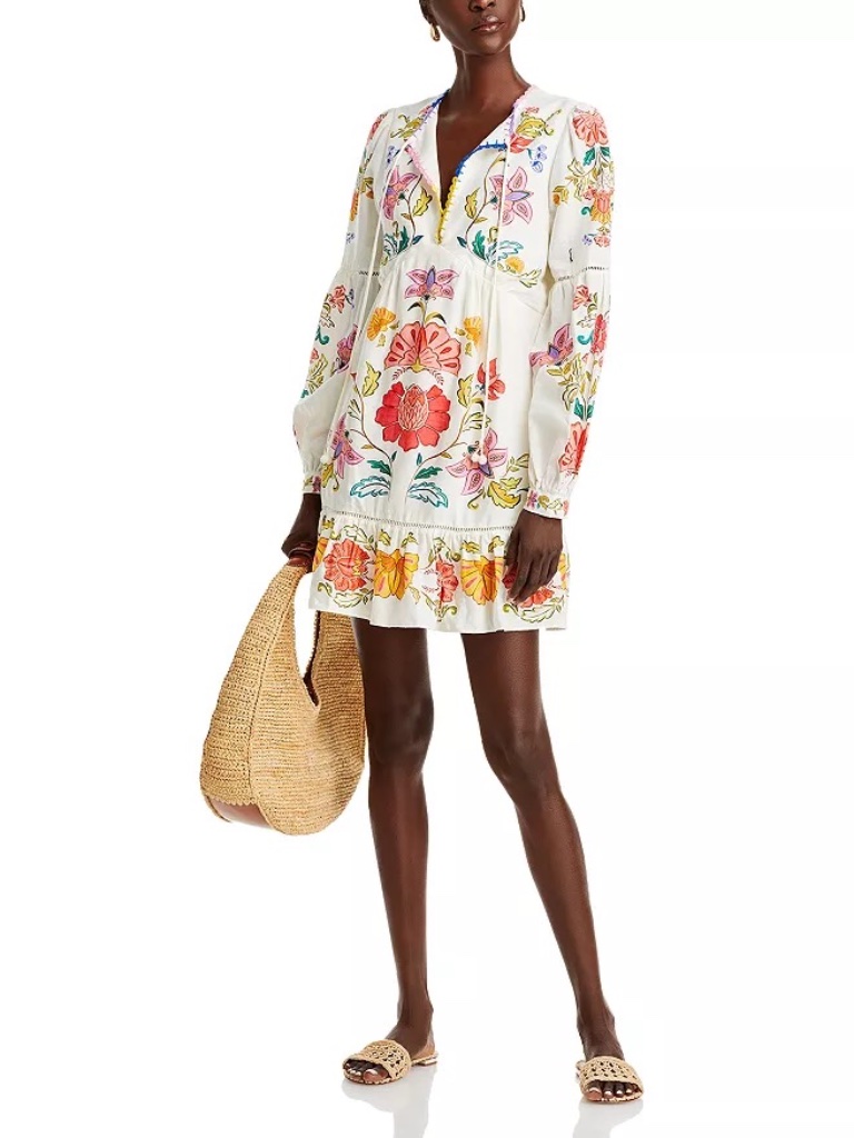 Nwt Farm Rio Floral Insects Mini Dress - Sz Medium